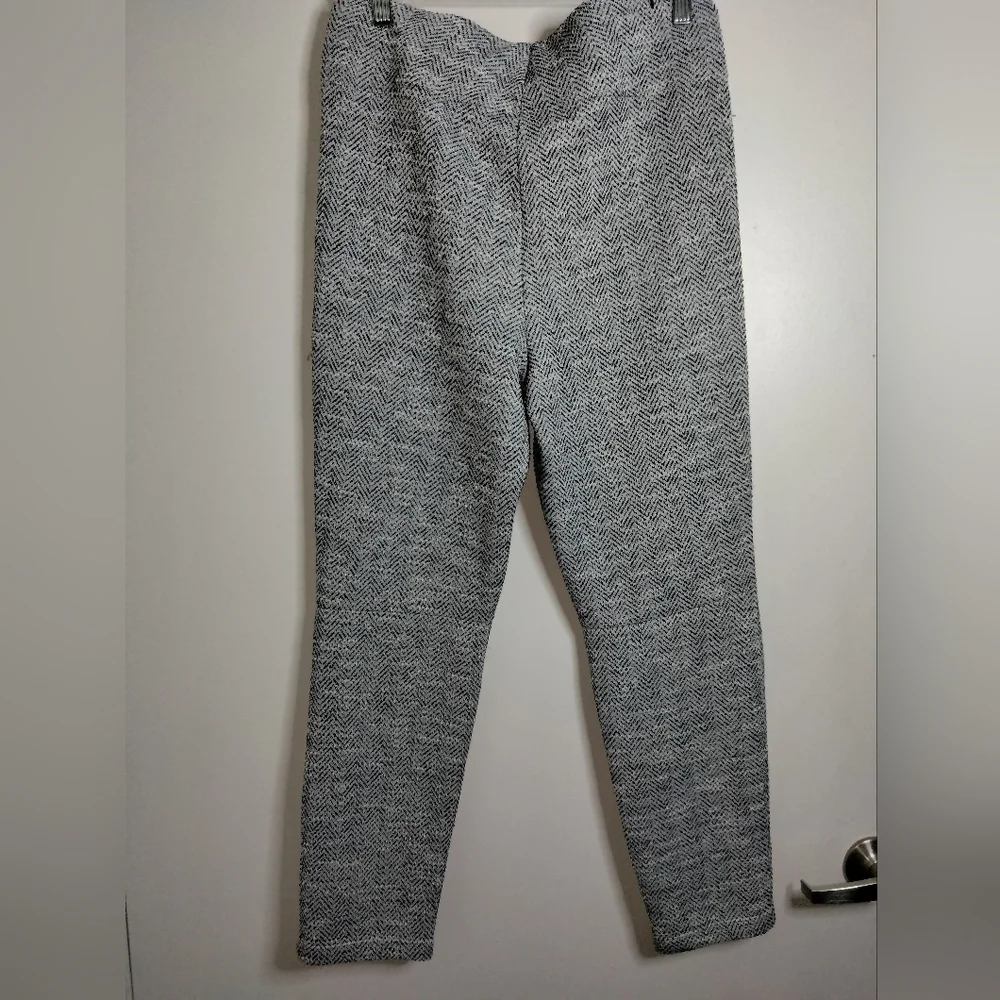 Max Studio (Size XL) Tweed Chevron Pattern Pull-on Ankle Crop Pants (NEW-NWT)